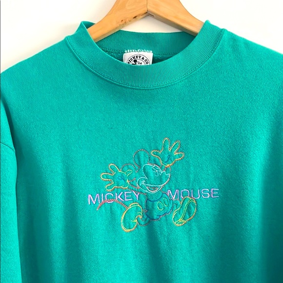Disney Mickey Mouse Teal Sweatshirt - Picture 6 of 14